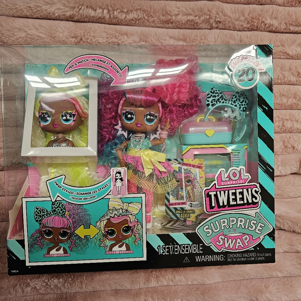LOL Surprise Tweens Surprise Swap Curls-2-Crimps Cora Fashion Doll, 20+ Surprise - Picture 2 of 9